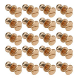 🔩 Garosa Juego de 20 Juegos de Tornillos de Remache de 7x5mm, Remache de Clavo de Tornillo de Cobre, Cabeza Redonda, Punto, Tornillo para cinturón de Cuero, Libro de Cuentas, álbum de Fotos(Oro)