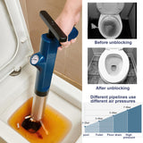 ▶ Desatascador de Inodoros Kit 8 In 1, Aceros Inoxidables Desatascador Tuberias, Desatascador Tuberias a Presion para Fregadero de Baño, Cocina, y Bañera, para Tuberías Obstruidas