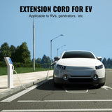 ▶ Cable de extensión para RV de 50 amperios, 15 pies, Resistente STW 6/3+8/1 AWG RV, NEMA 14-50R Hembra NEMA 14-50P Macho Enchufe, para caravanas, generadores, campistas, listado ETL