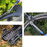 SPOWAY 16 Piezas Juego Vaso con Extensión,Llave Dinamométrica De 72 Dientes Ajustable De Doble Dirección Con Hebilla Para Mantenimiento De Bicicletas, Motocicletas Y Aut