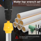 ▶ Roscador de tubo PVC para taladro eléctrico, kit de enhebrador de tubos con troqueles de 1/2 pulgada 3/4 pulgadas de 1 pulgada, herramienta de fontanería para enhebrar tubos, kit de