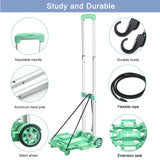 Carritilla de Mano Plegable, Pequeño Dolly, Portátil con Ruedas, Dolly Ligero para Mochila - de Carga Compacto y Plegable para Transporte Fácil,carrito plegable con ruedas,carro plegable con ruedas