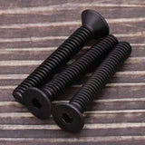 Tornillos de cabeza avellanada plana de 1/4-20 x 3/4 pulgadas (50 piezas) de 1/4-20 x 3/4 pulgadas, acero de aleación de grado 10.9, acabado de óxido negro, unidad de enchufe hexagonal Allen, rosca