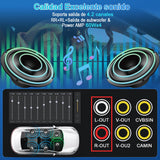 ▶ Autoestéreo para Carro de 7 Pulgadas con Pantalla Doble DIN, Solo DIN& Doble Design Estéreo Multifuncional para Automóvil, MP5, FM, AUX, TF, Cámara Trasera, GPS, Bluetooth