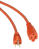 ▶ Cable de extensión para Exteriores - Potencia estándar para Equipos de césped y jardín, Chamarra de Vinilo Flexible, Color Naranja Brillante, Certificado por UL, clasificación SJTW