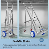 Carretilla Cilíndrica Plegable De Acero Inoxidable 304, Resistente, con Ruedas, para Residencias De Ancianos, Talleres Y Talleres.,