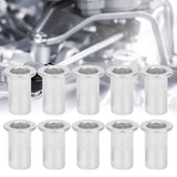 Tuercas remachables, 100 piezas Kit surtido de tuercas remachadas ciegas, tuercas remachables de aluminio M5, inserto roscado de cabeza plana,Tuerca