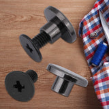 🔩 20 piezas Latón Cabeza plana Correa Correa Remaches Tornillo para zapatos Bolso Artesanía en cuero 5 mm 8 mm, Latón durable Rosca Tuerca plana Clavos Remaches Tornillos Herramientas (5 mm)