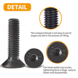 🔩 Cicidorai M8 x 30 mm, 35 mm, 40 mm, 45 mm, 50 mm, cabeza plana hexagonal tornillos avellanados, acero de aleación de grado 10.9, acabado de óxido negro, totalmente roscado, unidad hexagonal métrica Allen Kit surtido 25 piezas