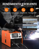 ▶ HITBOX Soldadora Inversora Microalambre, 140A sin Gas/Stick/Lift TIG 3 en 1 Inversor para Soldar, 110V Maquina de Soldar Portatil, Máquina de Soldar Soldadora MIG Planta de Soldar(HBM200)