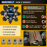 ▶ Herramientas de abocinamiento de línea de freno de 45 grados para abocinadas individuales, dobles y burbujas, con cortador de tubos