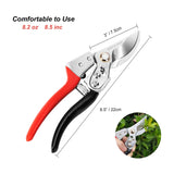 Tijeras de podar [fabricadas en Japón] Tijeras de podar profesionales de 8 pulgadas de alta calidad con mango ergonómico, regalos de jardinería, podadoras de mano, podadoras de jardinería para plantas (rojo)