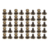 🔩 Garosa Juego de 20 Juegos de Tornillos de Remache de 7x5mm, Remache de Clavo de Tornillo de Cobre, Cabeza Redonda, Punto, Tornillo para cinturón de Cuero, Libro de Cuentas, álbum de Fotos(Bronce)