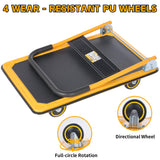 Plataforma Plegable camión Push Dolly-330 LB. Capacidad de Peso con Ruedas giratorias, 28.75" x 18.75" x 33"