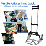 Carro de escalada de escalera de 6 ruedas resistente – Camión de mano plegable de 300 libras de capacidad, carro de aluminio todo terreno con mango ajustable, perfecto para comestibles, entregas