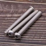 M6-1.0 x 80 mm Tornillos de cabeza de botón de acero inoxidable 304 18-8 tornillos de casquillo hexagonal, unidad hexagonal Allen, rosca completa, rosca gruesa UNC, 10 unidades