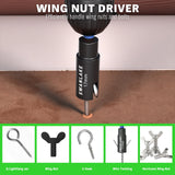 ▶ Juego de destornilladores de tuercas magnéticas de 74 piezas para taladro de impacto métrico y SAE, adaptador de enchufe de impacto, brocas de potencia con soporte magnético, driver de tuerca de ala