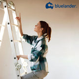 ▶ Escalera 3.3 Metros, Escalera Multiposiciones, Escalera Plegable, Escalera de Aluminio, 12 Peldaños, Capacidad de Soporte 150 Kg, Uso Interior y Exterior, Antideslizante, Escaleras