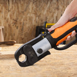 ▶ Herramienta de prensa para prensar tubos eléctricos de 18 V para tubos de cobre de 1/2 a 2 pulgadas, kit de herramientas de prensa con 6 mordazas de prensa Pro, 2 baterías de 4 AH,