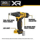 ▶ DEWALT - Remachadora Profesional inalámbrica MAX XR de 20 V, 3/16 pulgadas, solo herramienta desnuda (DCF403B)