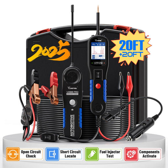 Probador de sonda de circuito de potencia para automóvil, herramienta de búsqueda de disyuntores, buscador eléctrico de cortocircuitos abierto de 12/24 V, trazador de cables