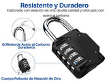 ▶ Mythco 2PCS Candados de Combinación 4 Dígitos Mini Locker Exterior Candado Impermeable para Armario del Gimnasio de la Escuela, Casillero Deportivo, Valla, Caja de Herramientas, Puerta