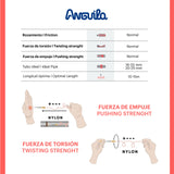 ▶ Guía jalacables | Abrazaderas fijas | monofilamento | Nailon | Color Negro | diámetro 3 mm | 5 Metros