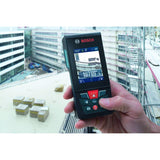 BOSCH GLM400C Blaze Medida láser conectada al aire última intervensión con visor, incluye 3 baterías AA, correa de mano y bolsa