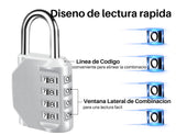 ▶ Mythco 2PCS Candados de Combinación 4 Dígitos Mini Locker Exterior Candado Impermeable para Armario del Gimnasio de la Escuela, Casillero Deportivo, Valla, Caja de Herramientas, Puerta