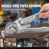 ▶ Dobladora de tubos de 180° para tubos de 3/8", 1/4", 5/16", cobre, latón, aluminio, tubos de acero delgados (dobladora de tubo único)