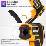 Termometro Infrarojo Pistola de Temperatura Láser -58F~1112F 50C~600C) Termómetro digital IR Emisividad Ajustable - para Cocinar/Barbacoa/Comida/Horno/Pizza Termómetro para Carne Incluido