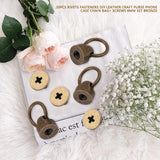 🔩 20PCS Conjuntos de Botón de Cabeza Redonda de Latón Remaches Leathercraft Bricolaje Artesanal de Cuero Metal Remache con Hebilla para la Correa del Cinturón Zapatos de Decoración (Bronce)