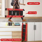 ▶ Escalera Plegable de Acero，Escalera 4 Peldaños Doméstica Portátil con Pedal Ancho Antideslizante, Escalera Tubular Escalera de Tijera Tipo de Interior Exterior Hogar Oficina Cocina Garaje
