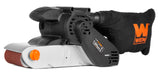 WEN - Lijadora de banda de mano y de sobremesa con combinación de velocidad variable de 10 amperios (HB424V)