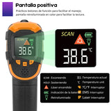 Termometro Infrarojo Pistola de Temperatura Láser -58F~1112F 50C~600C) Termómetro digital IR Emisividad Ajustable - para Cocinar/Barbacoa/Comida/Horno/Pizza Termómetro para Carne Incluido