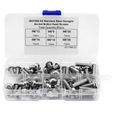 Cabeza Zócalo Tapa Tornillos,60pcs M6 Botón de acero inoxidable Botón Heavy tornillos Tornillos Accesorios con caja de plástico