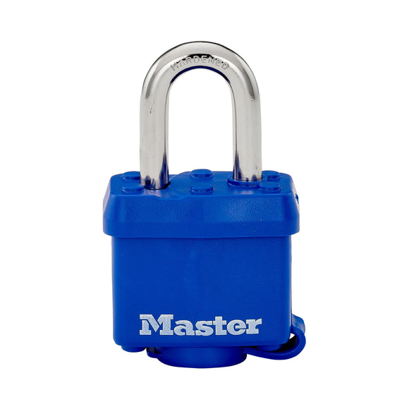 Master Lock 312D Candado Laminado con Cubierta para Intemperie, 40 mm, color Azul