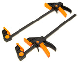 WEN  Abrazaderas y esparcidores de barra de acero resistentes de 12 pulgadas con garganta de 2.3 pulgadas, paquete de dos, negro