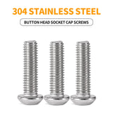 Cicidorai Tornillos de cabeza de botón M5-0,8 x 12 mm, acero inoxidable 304 18-8, llave Allen, roscas de máquina completa, cantidad de 50