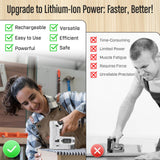 ▶ Pistola de grapas eléctrica, grapadora eléctrica de iones de litio 2 en 1, kit de clavadora inalámbrica de 4 V con grapas clavos, cargador USB, herramienta para tapicería, reparación de Bielmeier