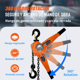 Polipasto，2 tonelada 4410 Libras Cadena G80, Freno Weston, Compatible con 3 Metros polipasto Manual para Espacios Estrechos