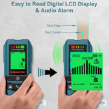 ▶ Buscador de tuberías y cables subterráneos - Buscador de pernos 6 en 1, escáner de pared de alta precisión para detección de cables de CA de madera, metal y vivo, ideal para proyectos de renovación del hogar y bricolaje