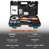 ▶ Prensado de tubos de cobre, con mordazas de 1/2 pulgadas, 3/4 pulgadas, 1 pulgada, accesorios de tubo de cobre, herramienta hidráulica de prensado de tuberías para Pro Press, accesorios