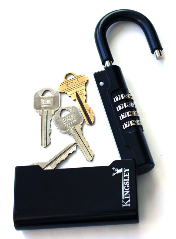 Portátil reajustable para llaves de casa, inmobiliarios, alquileres de día festivo, color negro (paquete de 1)