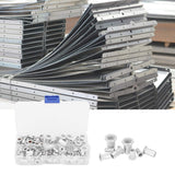 Tuercas de Hardware, Tuerca de Remache 100 Piezas/caja Tuerca de Remache de Aluminio Tuerca de Inserción de Remache Roscado 6‑32/8‑32/10‑24/10‑32 1/4‑20