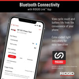 ▶ Soporte para tubería con mordazas ProPress (1/2"-1 1/4") RIDGID