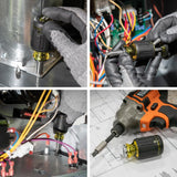 ▶ KLEIN TOOLS  Destornillador de múltiples puntas, herramienta magnética ajustable 8 en 1 con Phillips, ranurado, cuadrado y destornillador de tuerca