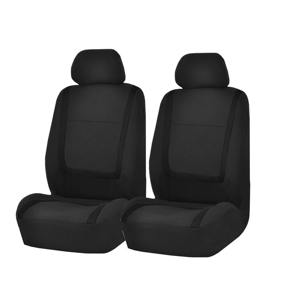 ▶Juego de Fundas de Asiento de Coche con Respaldo bajo y Reposacabezas Extraíble, Ajuste Universal, Lavable, Negro para SUV, Sedán, Furgoneta
