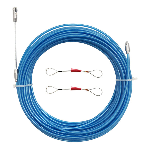 ▶ Guia jalacables de alambre eléctrico de 30 m, 100 pies, dispositivo de guía de alambre de pared de acero inoxidable, cable de alambre de acero inoxidable