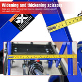 Carro de elevación hidráulica, carrito de mesa de elevación hidráulica con 4 ruedas, carro hidráulico elevador, capacidad de 500 libras, para manejo y transporte de materiales, negro y azul